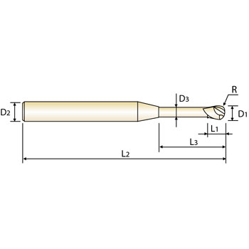 (D.U.)Micro Fresa semi-esférica Z2 MDI 1,5mm x 8mm foto del producto Vista 2 L