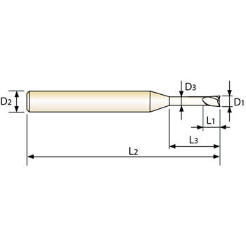 Micro Fresa Z2 MDI 0,1mm x 0,3mm foto del producto Vista 2 L