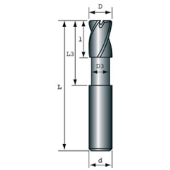Fresa MDI Ø3mm Z4 hélice 35º/38º foto del producto Vista 2 L
