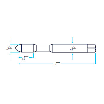 Macho de roscar a máq. aguj. pasante Tol 6G DIN371/376 M2 foto del producto Vista 2 L