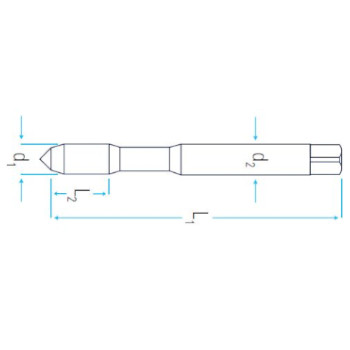 Macho roscar máq. agujero ciego ALU HSS-E-PM CrN M3 foto del producto Vista 2 L