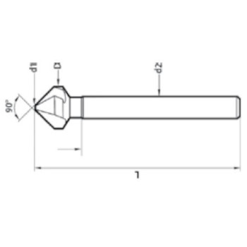 Avellanador c&oacute;nico Extra Largo &Oslash; 6,3mm foto del producto Vista 2 L