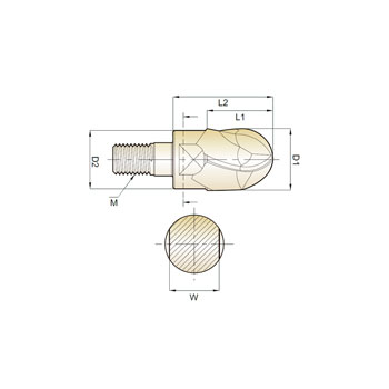 Cabezal Fresa Z3 semi-esf&eacute;rica 10 mm foto del producto Vista 2 L