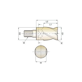 Cabezal Fresa Z4 T&oacute;rica 10mmxR1,5 foto del producto Vista 2 L