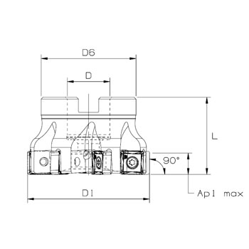 Fresa Ø 50VSM890D050Z05S22SN12 50 foto del producto Vista 2 L