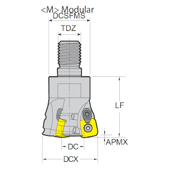 Fresa modular de  gran avance para plaquitas SDMT/ Ø32 foto del producto Vista 2 L