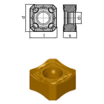 Plaquita de Fresado SNGX1206 foto del producto Vista Principal L