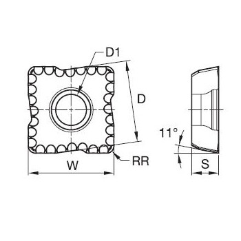 Plaquita Periferica  para Inoxidable para Broca To 4BP foto del producto Vista 2 L