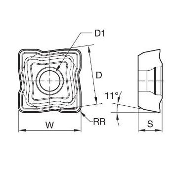Plaquita Periferica  para Aceros Duros y GG(G) par 12GP foto del producto Vista 2 L