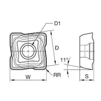 Plaquita Periferica  para Aluminio para Broca Top 12FP foto del producto Vista 2 L