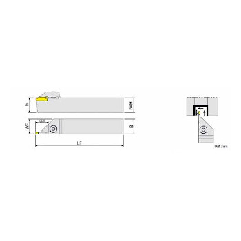 Porta Htas. Exte. para plaquitas de tronzar y ranu 2x9mm foto del producto Vista Principal L