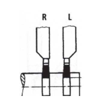 Cuchilla tornear para tronzar HSS-E 12mm  ISO7 foto del producto Vista 2 L