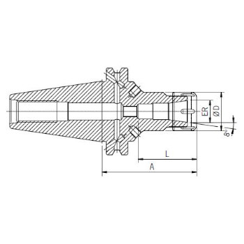 (D.U.) Portapinzas Power ER 16, SK 40 Extra-Largo foto del producto Vista 2 L