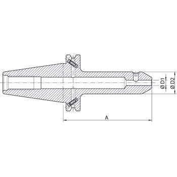  Portaherramientas Weldon, Ø 6 mm, SK 40 Extra-Largo foto del producto Vista 2 L