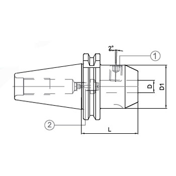 (D.U.)  Portafresas WHISTLE NOTCH SK40 corto 32mm foto del producto Vista 2 L