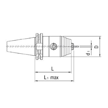 Portabrocas cono integrado llave hexagonal 1-13 foto del producto Vista 2 L