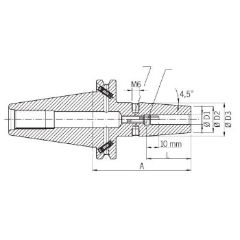 Portaherramientas térmico, Ø 3 mm, SK 40 Corto foto del producto Vista 2 L