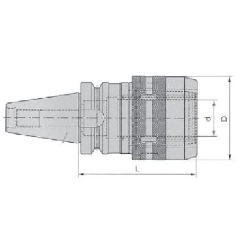 Portapinzas gran apriete Extra corto BT40-C20 foto del producto Vista 2 L