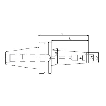 Mandrino para fresa con rosa BT 40  M8X52 foto del producto Vista 2 L