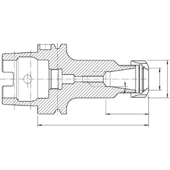 (D.U.) Portapinzas ER 16, HSK A 63 Extra-Largo foto del producto Vista 2 L