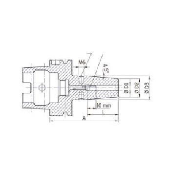 Portaherramientas térmico, Ø 6 mm, HSK A 63 Largo foto del producto Vista 2 L