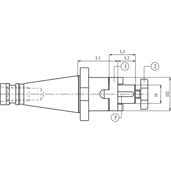 Portaplatos de fresar combinable SK40  16 foto del producto Vista 2 L