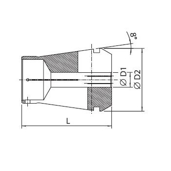 (D.U.)Pinza de precisión Power ER16 Ø2mm foto del producto Vista 2 L