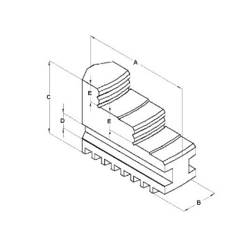 Juego 3 garras duras N&ordm;1 para plato universal TdG     250mm foto del producto Vista 2 L