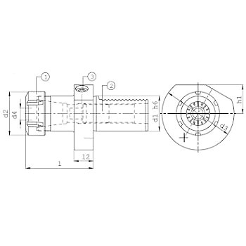 Portaherramientas VDI 20 Forma E4   25 mm foto del producto Vista 2 L