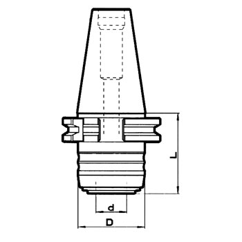 (D.U.)Mandrino de roscar ISO DIN69871-A Mango 40   M6-M20 foto del producto Vista 2 L