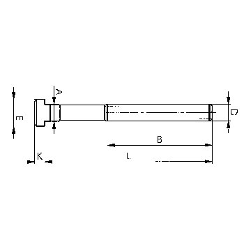 Tornillo para ranura en T completo 6M6X25 foto del producto Vista 2 L