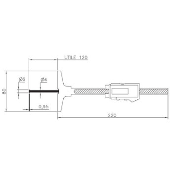 Calibre de profundidad 120mm - 5,8 x 0,6 - foto del producto Vista 2 L