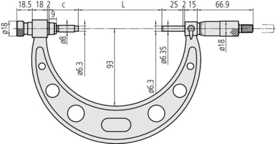 Micrómetros exteriores 104-141A 200-300mm foto del producto Vista 3 L