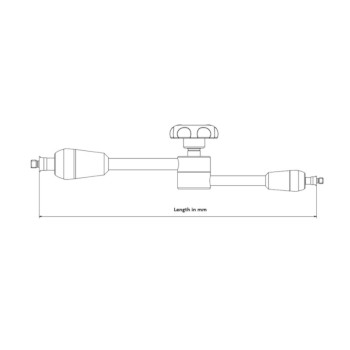 Brazo articulado FISSO Classic Line 130mm, M6/M6 foto del producto Vista 2 L