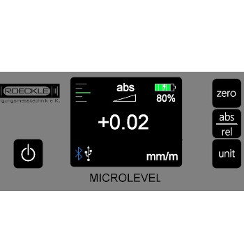 Nivel horizontal electrónic alta precisión 200mm, 20 µm mm/m foto del producto Vista 2 L