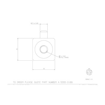 Adaptador soporte cubo A-5555-0189 Titanio M5 15mm foto del producto Vista 2 L