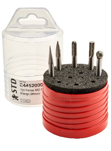 Jgo. fresas MD D/3 Plus Mango Ø 6mm 5 pzas MARCA STD foto del producto Vista Principal L