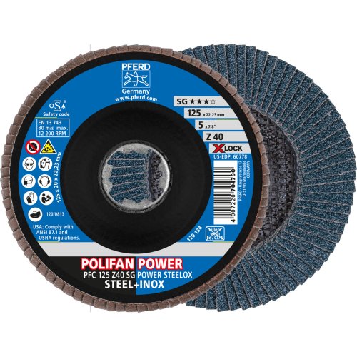 Disco Polifan PFC SG-ZIRKON  Ø125 Gr. 40 X-LOCK foto del producto Vista Principal L