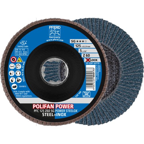Disco Polifan PFC SG-ZIRKON  &Oslash;125 Gr. 60 X-LOCK foto del producto Vista Principal L