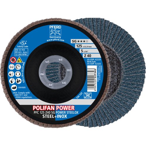 Disco Polifan PFC SG-ZIRKON &Oslash;125 Gr. 40 foto del producto Vista Principal L