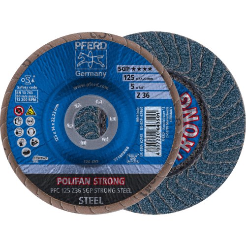 Disco Polifan PFC Z SGP STRONG STEEL Ø125 Gr. 36 foto del producto Vista Principal L