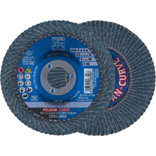 Disco Polifan CURVE PFR Z SGP STEELOX Ø125 Gr. 40 R5 foto del producto Vista Principal L