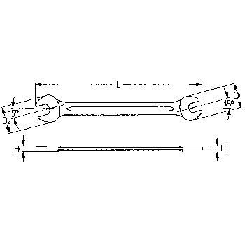 Llave fija de dos bocas 4x5 foto del producto Vista 2 L