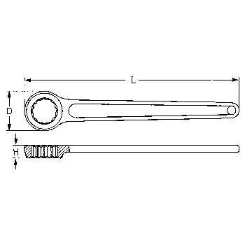 Llave boca estrella plana R/808  13mm foto del producto Vista 2 L