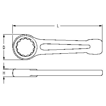 Llave de golpe una boca estrella 24mm foto del producto Vista 2 L