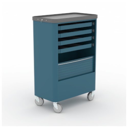 (D.U.) Carro de Taller con persiana y cajones 4 cajones foto del producto Vista Principal L