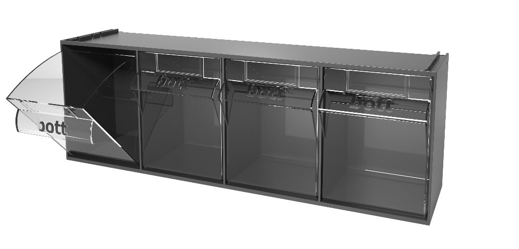 M&oacute;dulo de cajitas de almacenaje con 4 compartimentos foto del producto Vista Principal L