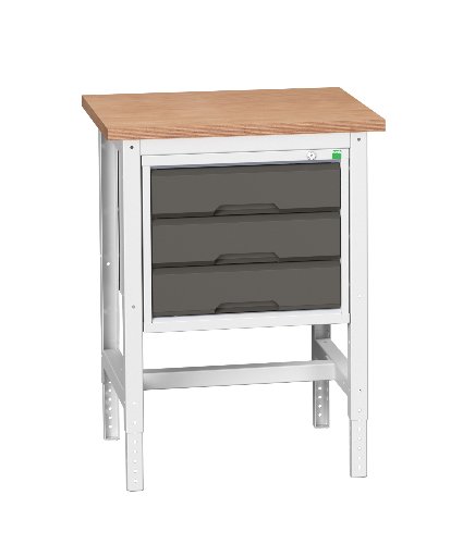 Mesa de trabajo 525x550 con 3 cajones foto del producto Vista Principal L