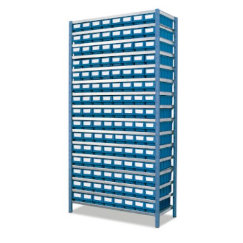 Estanter&iacute;a met&aacute;lica con cajones de polipropileno modelo 400 foto del producto Vista Principal L