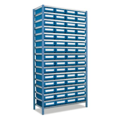 Estanter&iacute;a met&aacute;lica con cajones de polipropileno modelo 300M foto del producto Vista Principal L